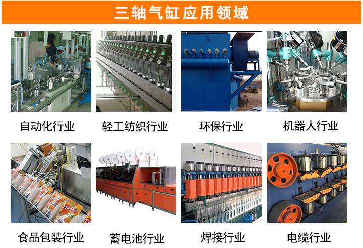 三軸氣缸應(yīng)用領(lǐng)域